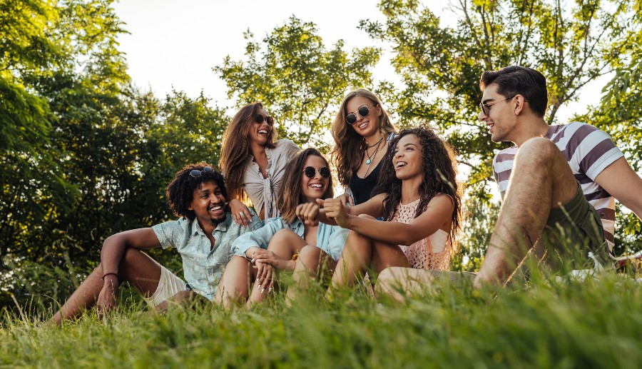 Família em um parque