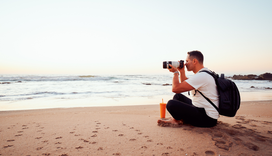 Fotógrafo en las playas al norte de Chile