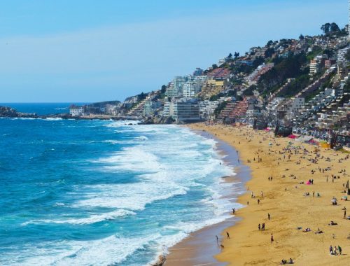 Verano en la playa Playa Reñaca